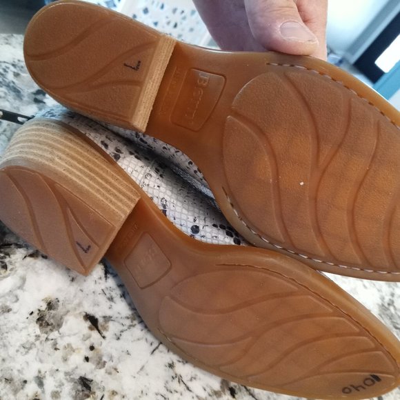 Born Wynd Snake Print Leather Ankle Western Bootie - Picture 3 of 8